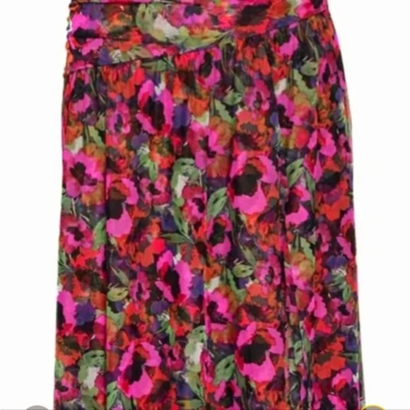 NWT MISA Los Angeles “Dania” Asymmetrical Floral Wrap Skirt Size Small - Picture 6 of 9
